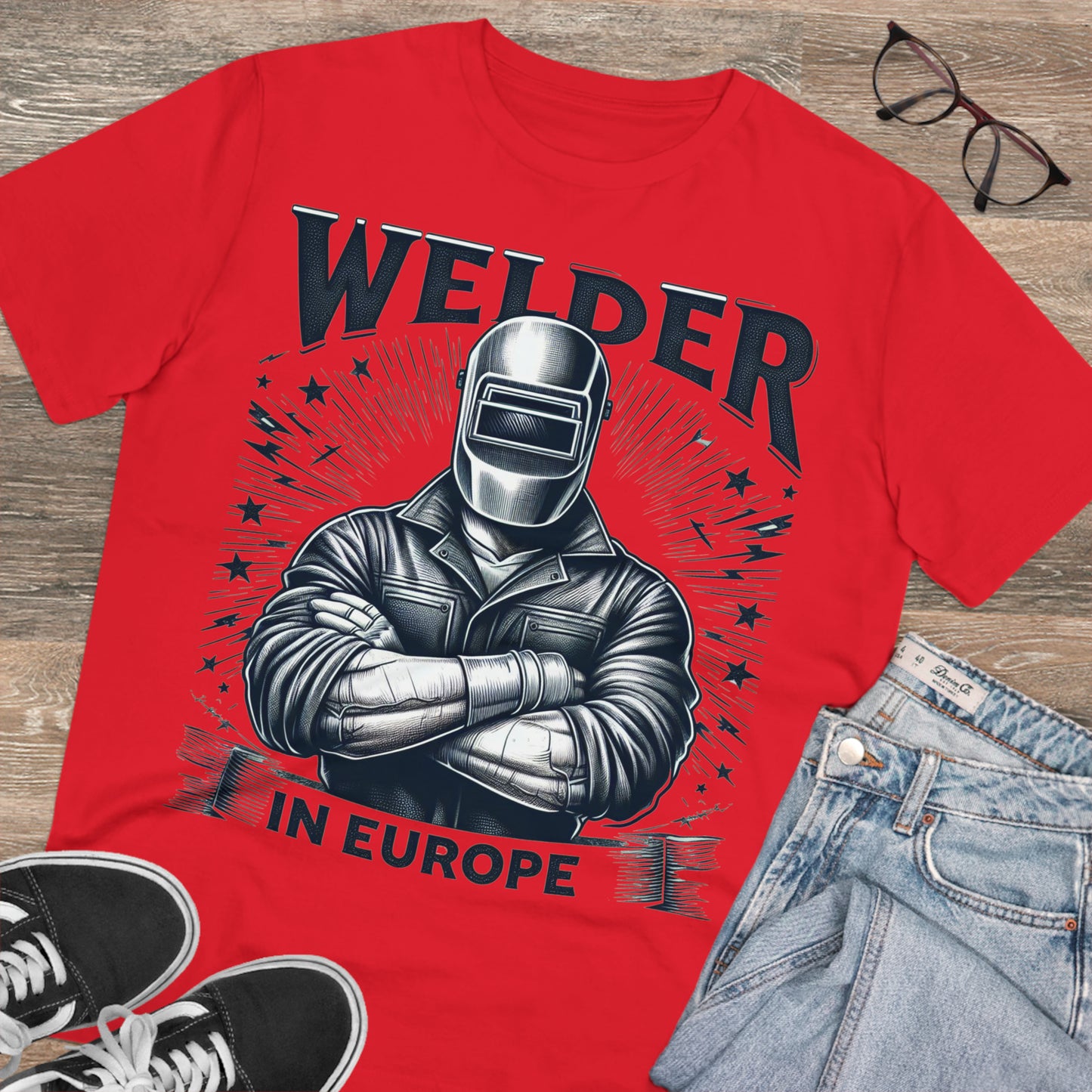 Welder in Europe T-shirt  / Organic Creator T-shirt - Unisex