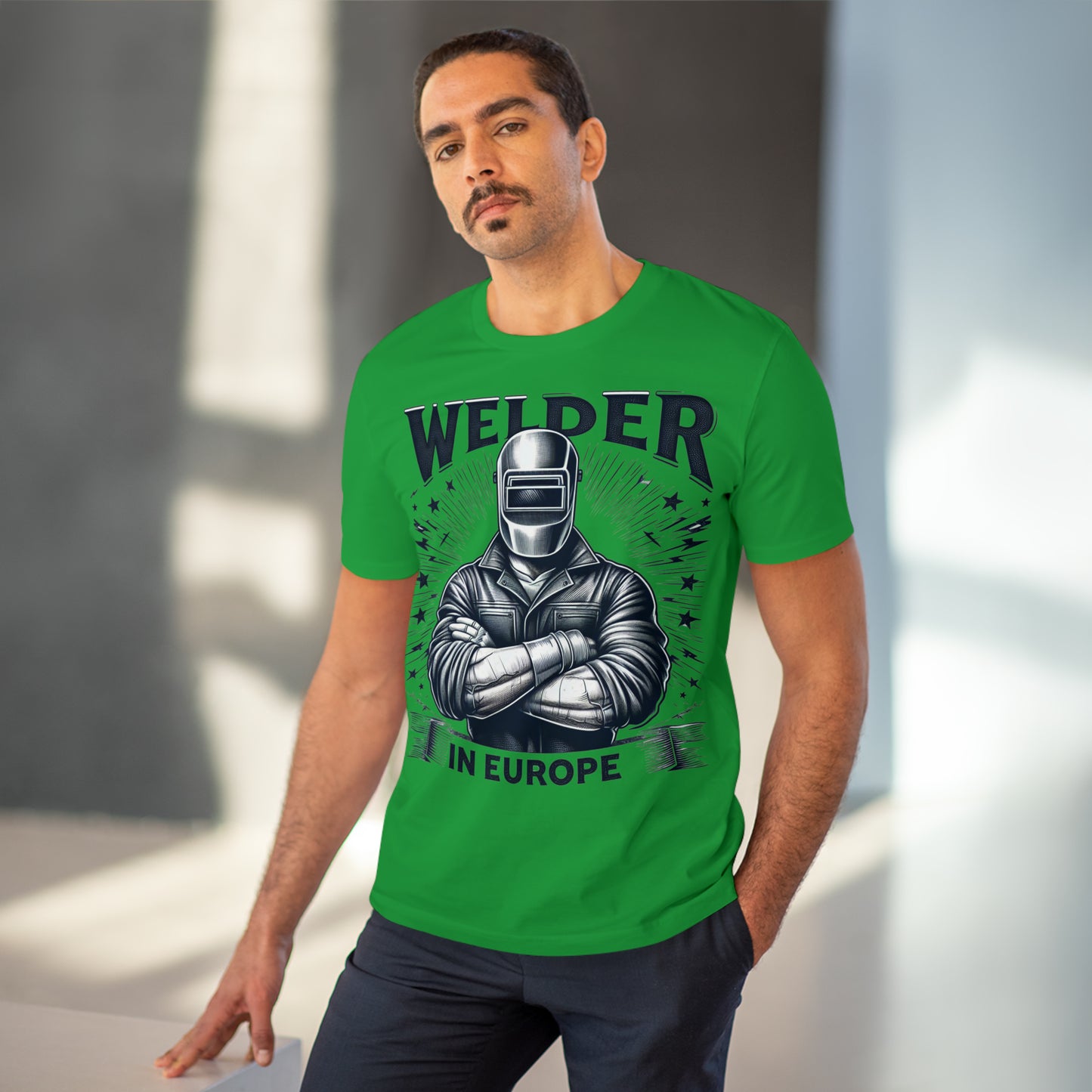 Welder in Europe T-shirt  / Organic Creator T-shirt - Unisex