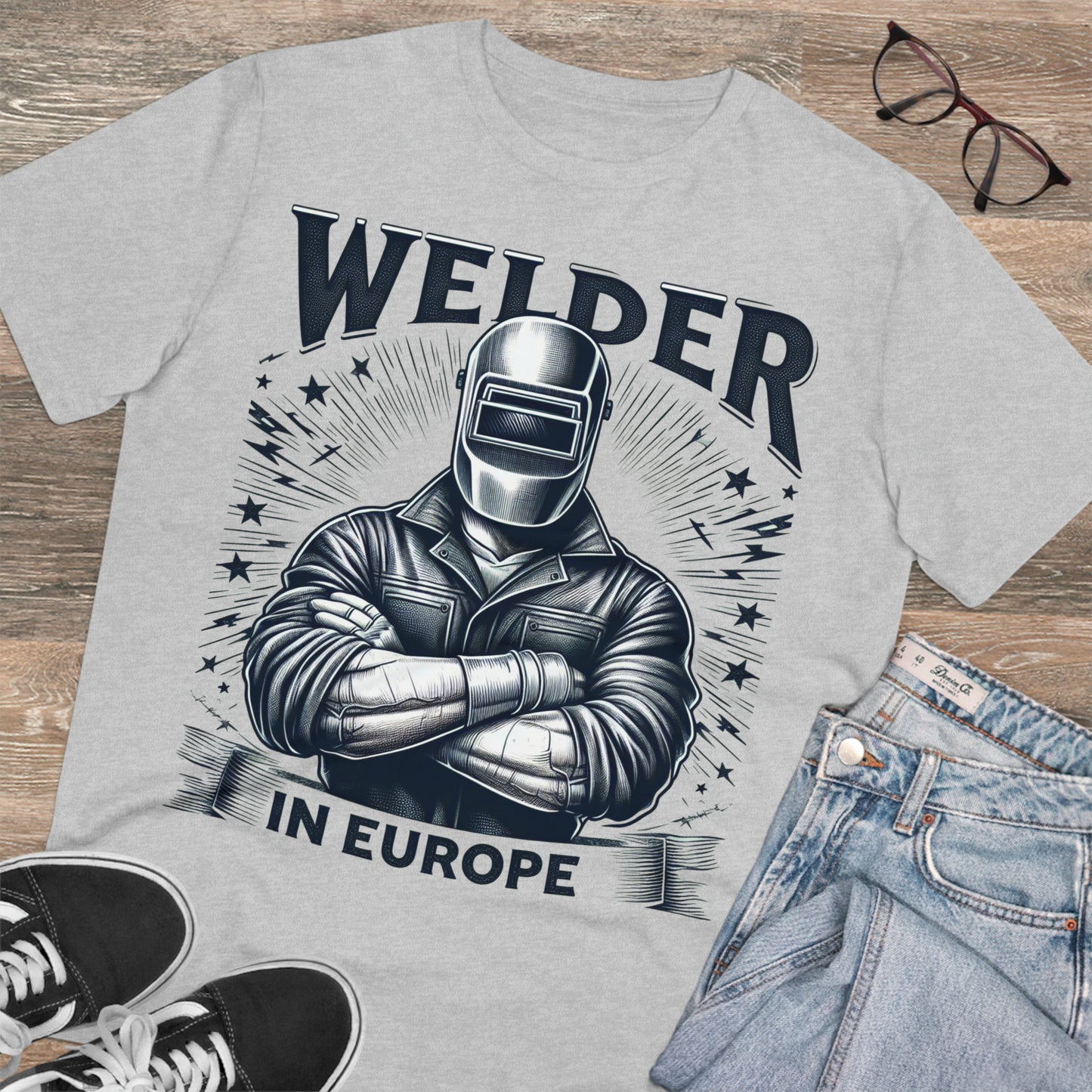 Welder in Europe T-shirt  / Organic Creator T-shirt - Unisex