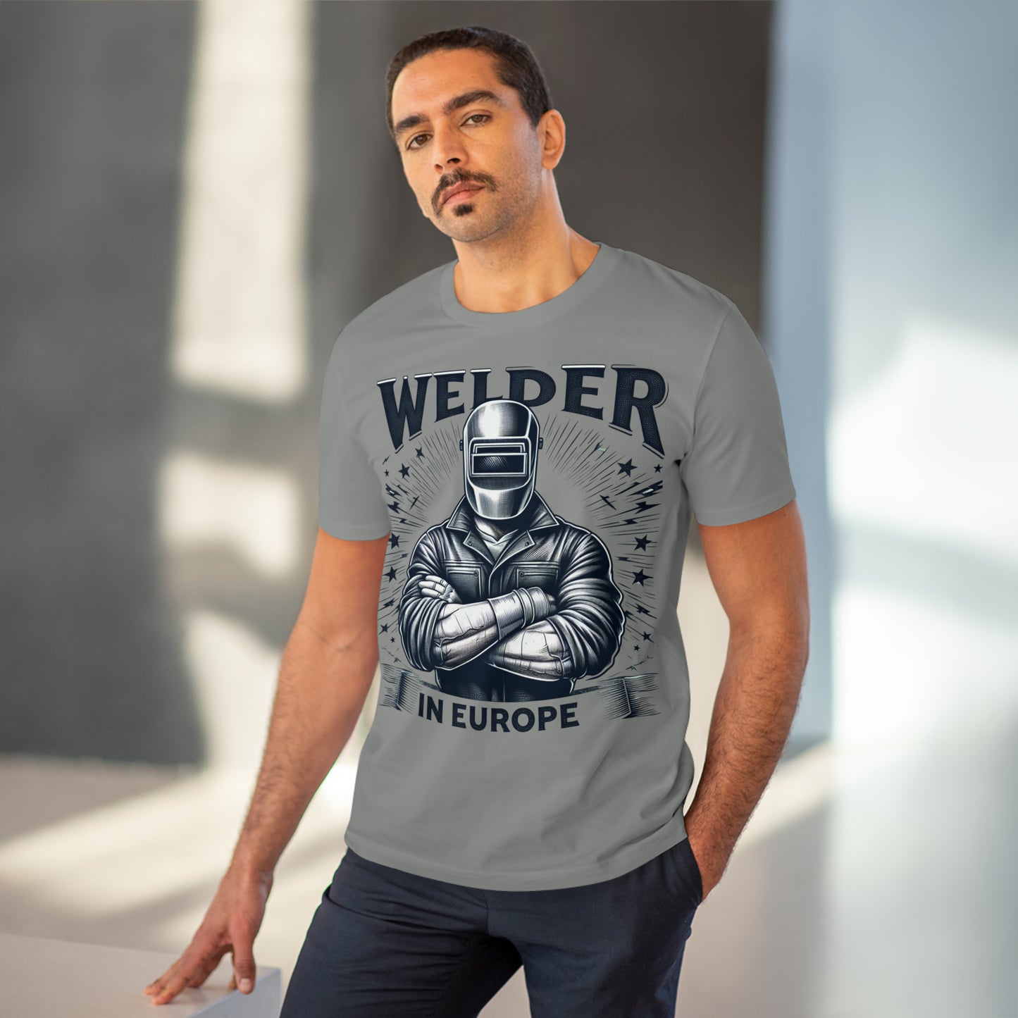 Welder in Europe T-shirt  / Organic Creator T-shirt - Unisex