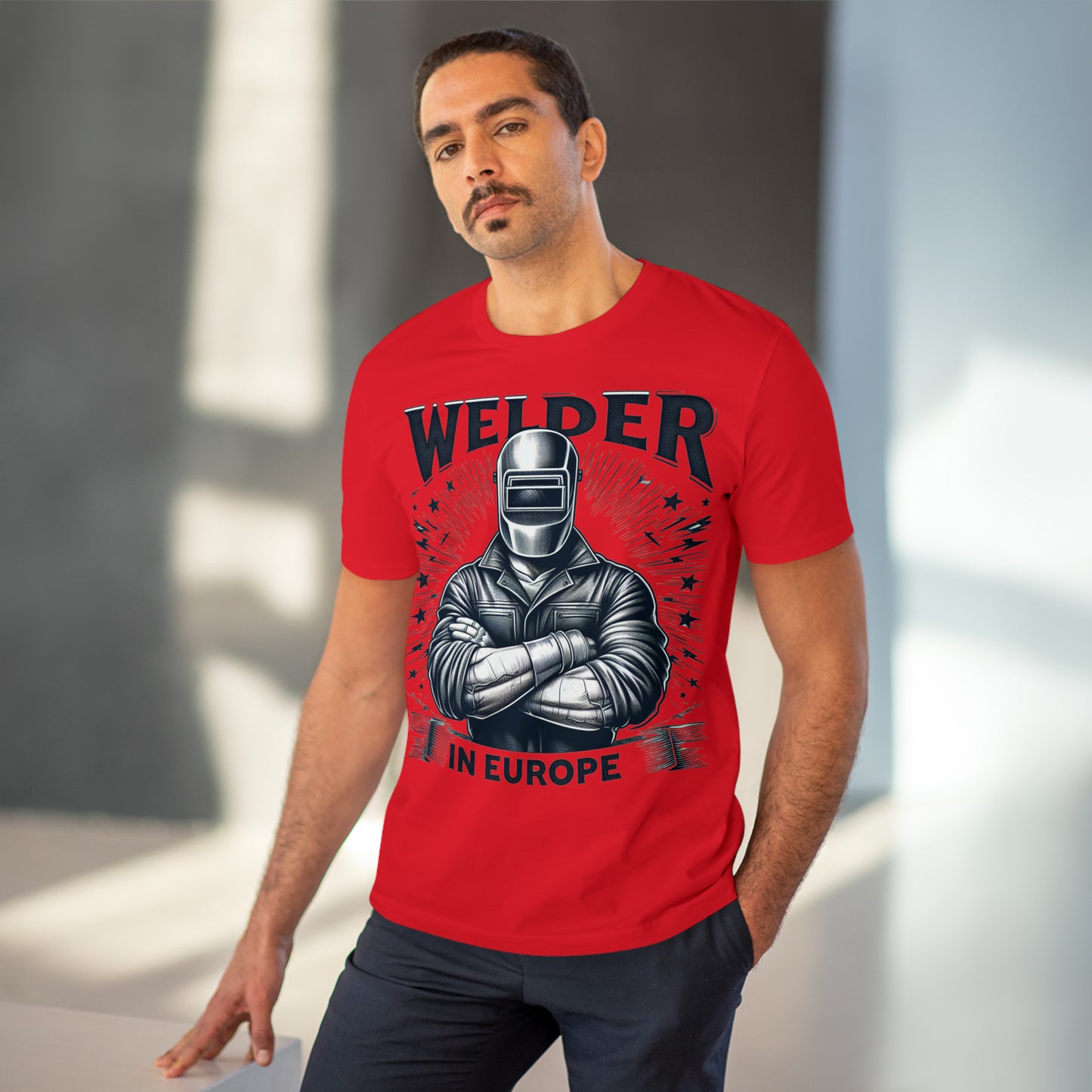 Welder in Europe T-shirt  / Organic Creator T-shirt - Unisex