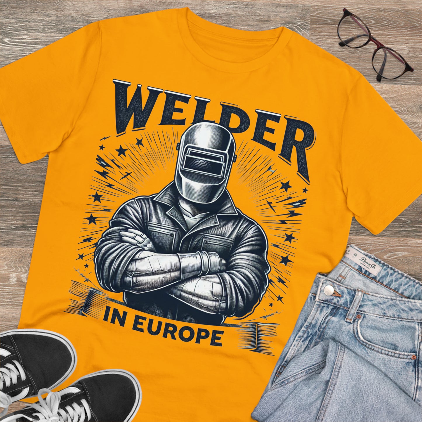 Welder in Europe T-shirt  / Organic Creator T-shirt - Unisex