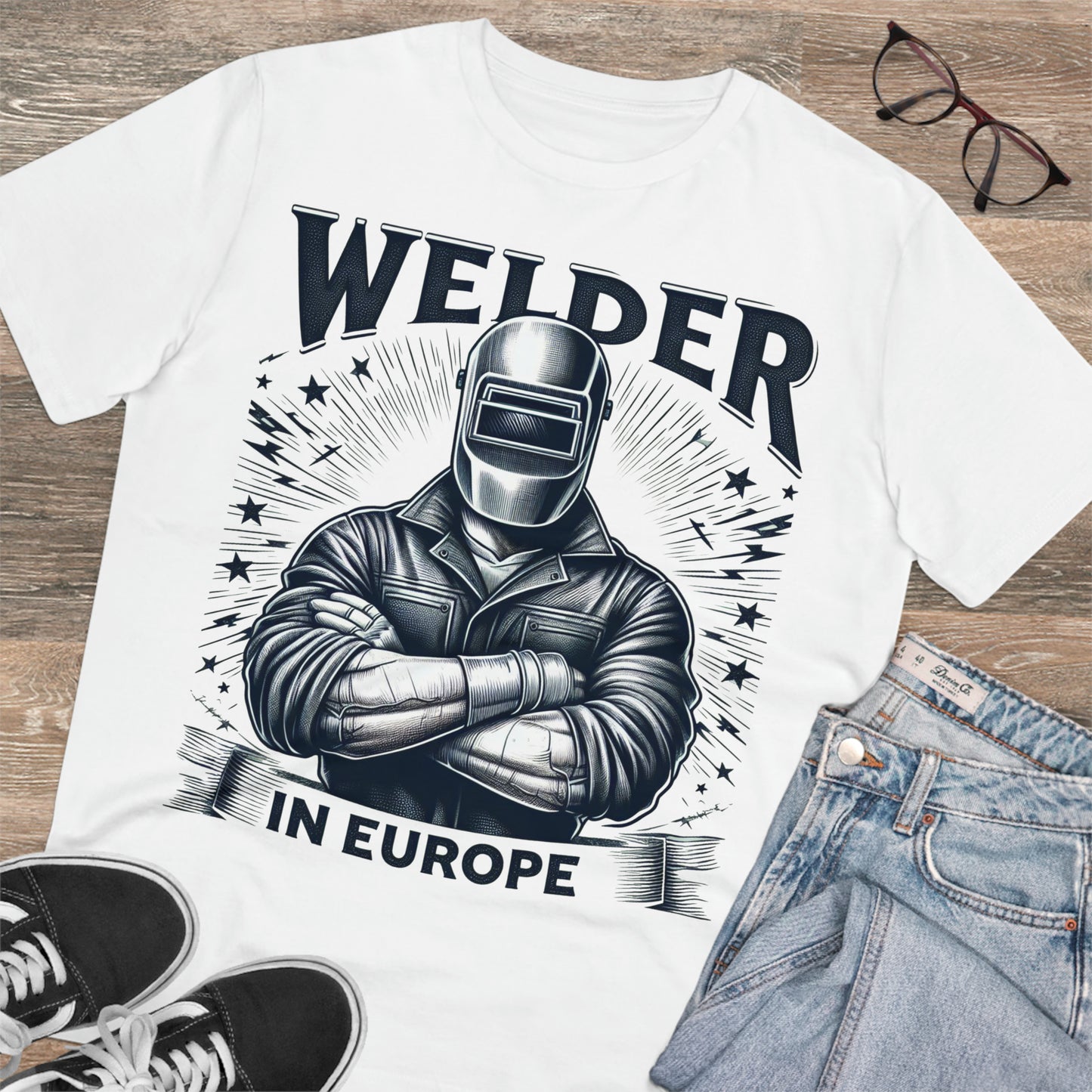 Welder in Europe T-shirt  / Organic Creator T-shirt - Unisex