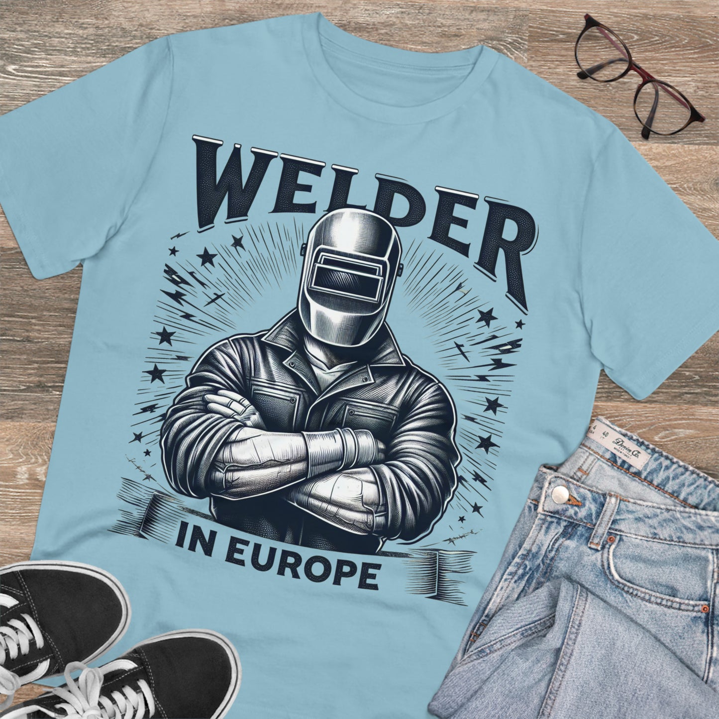 Welder in Europe T-shirt  / Organic Creator T-shirt - Unisex